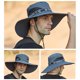 thumbnail image 5 of Sombrero para el sol anti-uv transpirable para hombres y mujeres, protector solar de verano para exteriores con ala grande, gris oscuro, 5 of 5