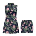thumbnail image 3 of Yuyamidu Hawaiian Flower Tennis Golf Dress with Shorts Hibiscus Golf Athletic Workout Exercise Dresses with Pockets Athletic Dresses Zipper Collared Tennis Dress Size XL, 3 of 7