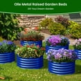 thumbnail image 3 of Olle Gardens 17" Tall x 24" Twin Pair Round Raised Garden Beds in Cobalt Blue, 3 of 5