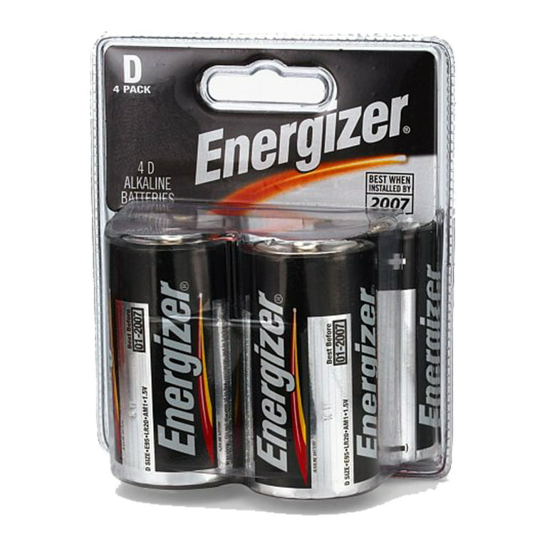 Energizer MAX D Cell Alkaline Batteries, 4 Pack