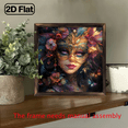 thumbnail image 7 of 2D Flat - 1pc Vintage Mardi Gras Wooden Frame Sign, 12x12 Inch, Festive Carnival Mask Girl Decorative Wall Hanging, Multipurpose Desktop Ornament for Living Room Office Desks, Ideal Holiday Gift,, 7 of 7