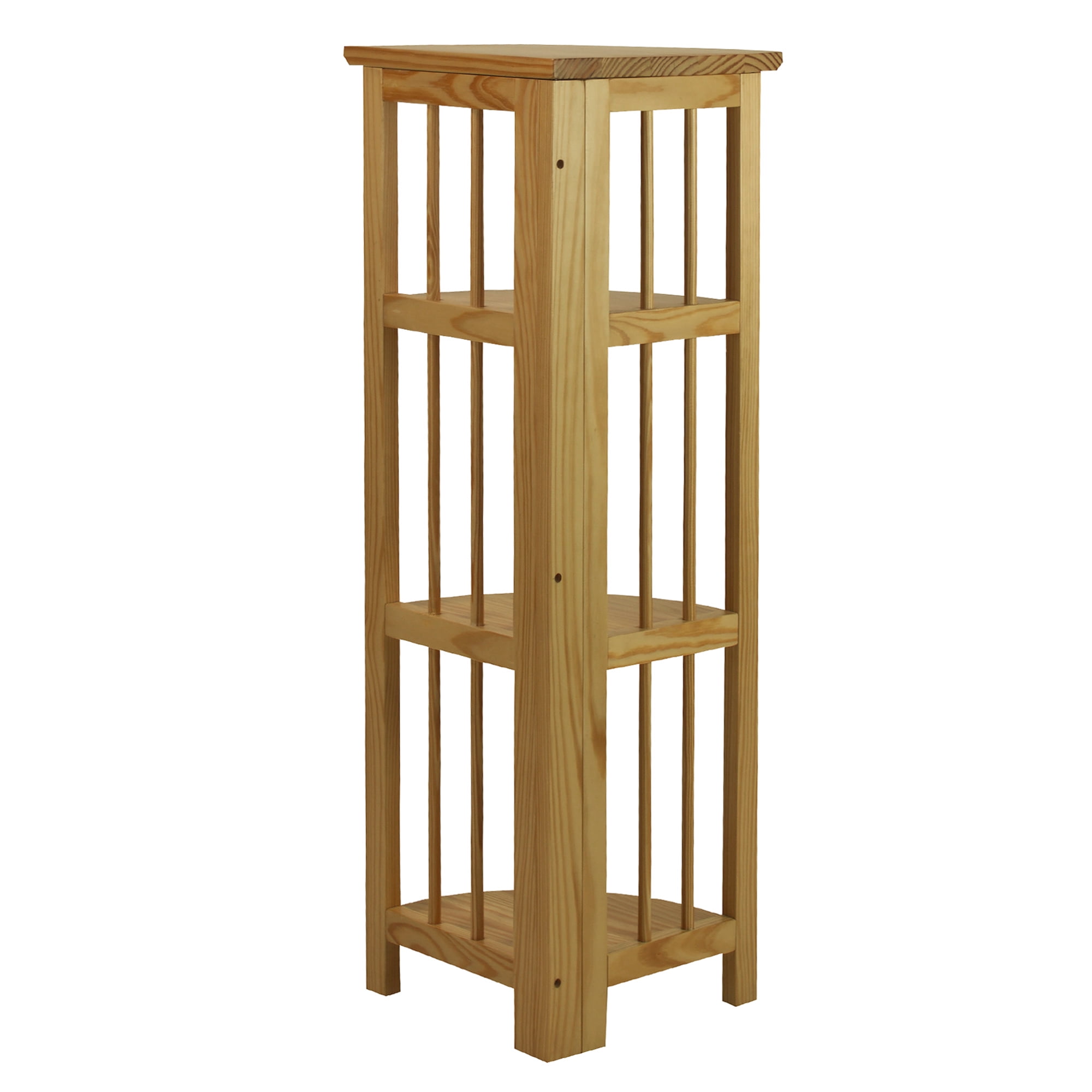 casual home 4-shelf folding corner bookcase