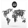 thumbnail image 3 of Ambesonne Black White Duvet Cover Set, Octopus World Map, 2-Calking, Black White, 3 of 7