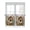 Light Brown Green, variant on Half Window Curtains 24 Inches Long, Birdhouse Vintage Window Treatment Curtain Drapes, Spring Floral Birds Botanical Short Curtains Tiers for Kitchen Over Sink, 27.5"x24", 2 Panels