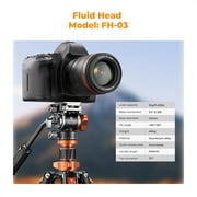K&F Concept 83/2.1m Aluminum Camera Video Tripod for DSLR Camera, Compact Tripod with Fluid Head and 5kg/11lbs Load for Travel and Work