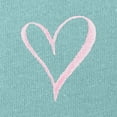 thumbnail image 2 of Dalix Heart Embroidered Fleece Relaxed Boxy Fit Long Sleeve Crewneck Sweatshirt Womens in Arctic Blue S Small, 2 of 5