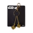 thumbnail image 1 of Llavero STAR WARS Han Solo Lucky Sabacc Dice chapado en oro, 1 of 7