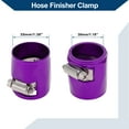 thumbnail image 3 of Unique Bargains AN18 Hose Finisher Clamp/ Rubber Hoses End Finisher for Oil Fuel Tube/Durable Aluminum Alloy/4 Pcs Purple, 3 of 6