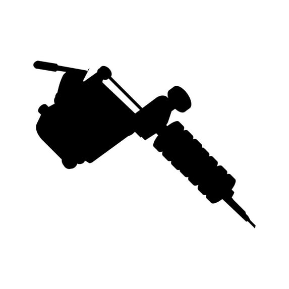 Tattoo Machine Sticker Decal Die Cut - Self Adhesive Vinyl - Weatherproof - Made in USA - Many Color and Sizes - ink body art