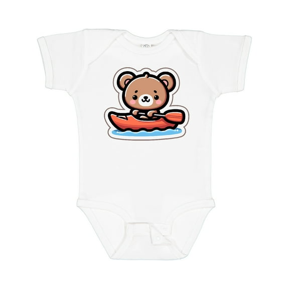 Inktastic Kayaking Future Kayaker Bear Boys or Girls Baby Bodysuit