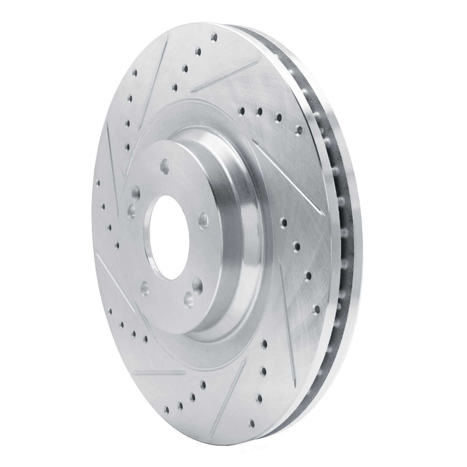 Dynamic Friction Company 631-03061L DFC Brake Rotor - Drilled And Slotted - Silver