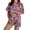 A-Hot Pink173, variant on Yuanlong Womens Pajama Set 2-Piece Short Sleeve Button Shirt & Shorts Leopard Bow Pattern Sleepwear Lady Fashion Sweet Home Nightwear