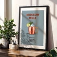 thumbnail image 4 of Moscow Mule - Manhattan New York Illustration Cocktail Kitchen Decor Typography Bar Vintage Quote Modern Art Black Framed Wall Art Print 20 x 30 inches, 4 of 8