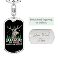 thumbnail image 2 of Big Bucks Stainless Steel or 18k Gold Premium Swivel Dog Tag Keychain, 2 of 8
