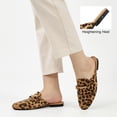 thumbnail image 5 of Decould sylf Womens Mules Flats Shoes Comfortable Suede Slip On Shoe Round Toe Dressy Casual Buckle Loafers, 5 of 6