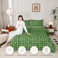 thumbnail image 3 of Manfei Modern Checkered Full Size Comforter Sets,Festive Christmas Bedding Comforter Set,Green White,Christmas Reversible,3pcs,1 Comforter and 2 Pillowcases,3pcs,1 Comforter and 2 Pillowcases, 3 of 7