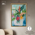 thumbnail image 4 of Tropical Flower Bag Flowers In Vase Paintings Canvas Wall Art by Art Remedy, Gold Floater Frame, 37.5" x 55.5", 4 of 6