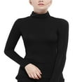 thumbnail image 3 of Women’s Warm Modal Base Tops Slim Fit Mock Turtleneck Long Sleeve Base Layer Shirts Thermal Shirts, 3 of 5
