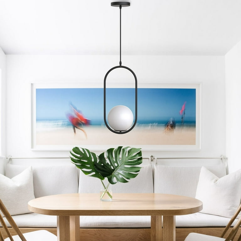 YANSUN Black Modern/Contemporary Lantern LED Mini Hanging Pendant