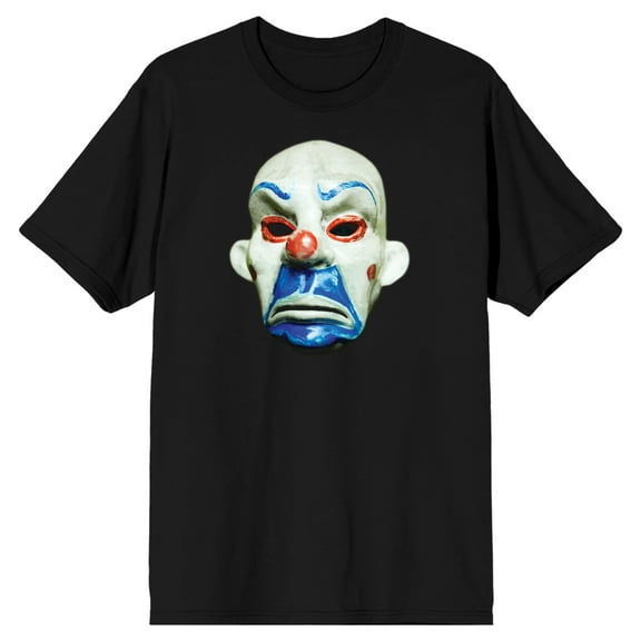 Men's Batman Black T-Shirt, Joker Mask-M
