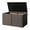 Brown, variant on LIVIZA 88 Gallon Outdoor Patio Storage Box, Patio Wicker Storage Bench, Waterproof Storage Container,Gray