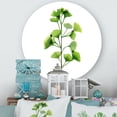 thumbnail image 2 of Designart 'Green Field Plant Foliage Branch' Farmhouse Circle Metal Wall Art 11x11 - Disc of 11, 2 of 5