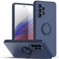 thumbnail image 3 of Liquid Silicone Magnetic Bracket Ring Soft Phone Case For Samsung A54 A53 A52 A51 A71 A34 A32 A22 A73 S23 Ultra Plus S21FE Cover, 3 of 5