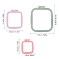 thumbnail image 2 of Miangastore 1 Set Square Embroidery Hoop Frame Embroidery Hoop Plastic Embroidery Frames For Sewing Needlework Embroidery Projects, 2 of 8