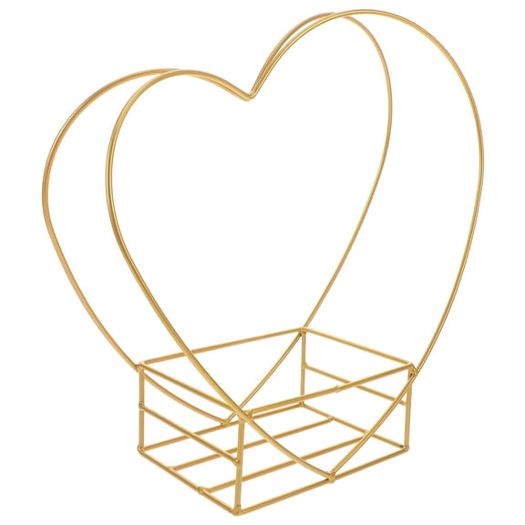 COSMOBETTY Metal Flower Stand Iron Heart Shaped 1Set 12X11.8X4.6In