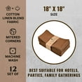thumbnail image 7 of Fingercraft Cloth Napkin, Solid Color Cotton Linen Blend Table Napkins, Soft and Absorbent Fabric, Set of 12, Brown, 7 of 7