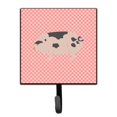 thumbnail image 1 of Gloucester Old Spot Pig Pink Check Leash or Key Holder, 1 of 1