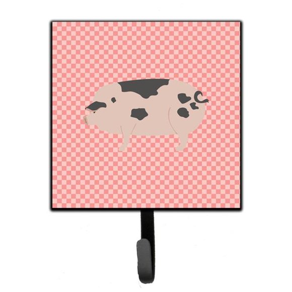 Gloucester Old Spot Pig Pink Check Leash or Key Holder