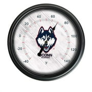 NCAA University of Connecticut Huskies 14 in. Dia. Indoor & Outdoor LED Thermometer, Black
