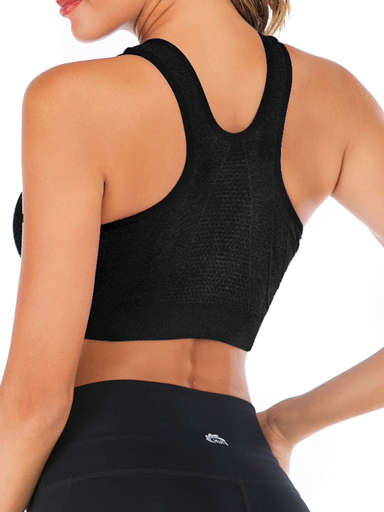 FUTATA Womens Post Op Bras Racerback Sports Bras Comfort High Impact Workout Activewear Tops Zipper Front Close Post-Surgery Bra - image 5 of 7