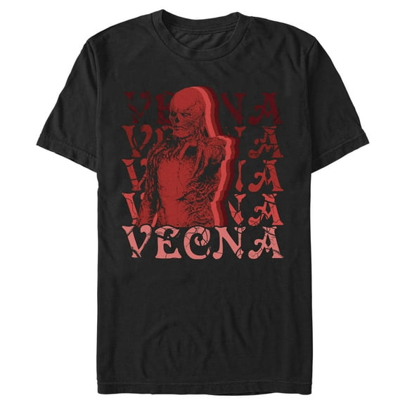 Netflix Men's Stranger Things Red Vecna Stacked Graphic T-Shirt