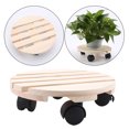 thumbnail image 4 of jinwen Support de Plante Roulant Palette Ronde pour Pot de Fleurs avec Roues 45cm, 4 of 9