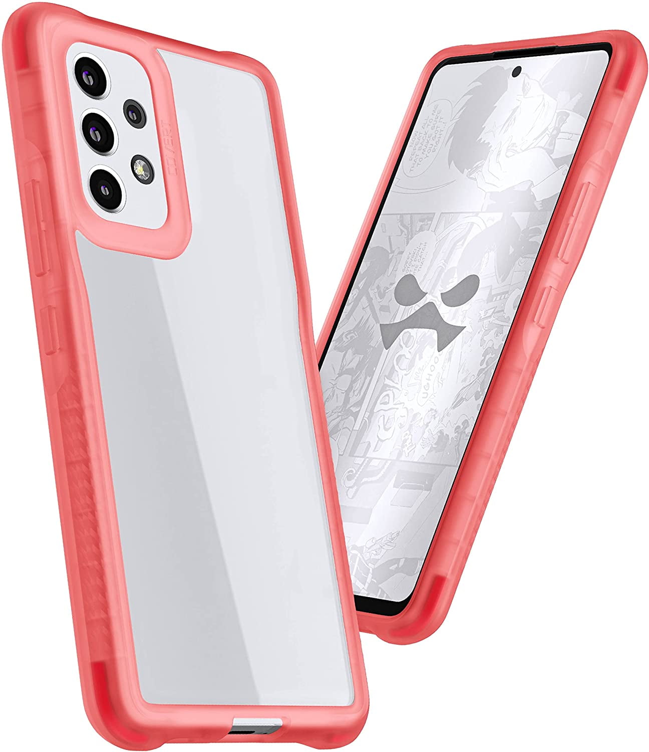  Ghostek COVERT Red Galaxy A53 5G Case Clear Hard Back