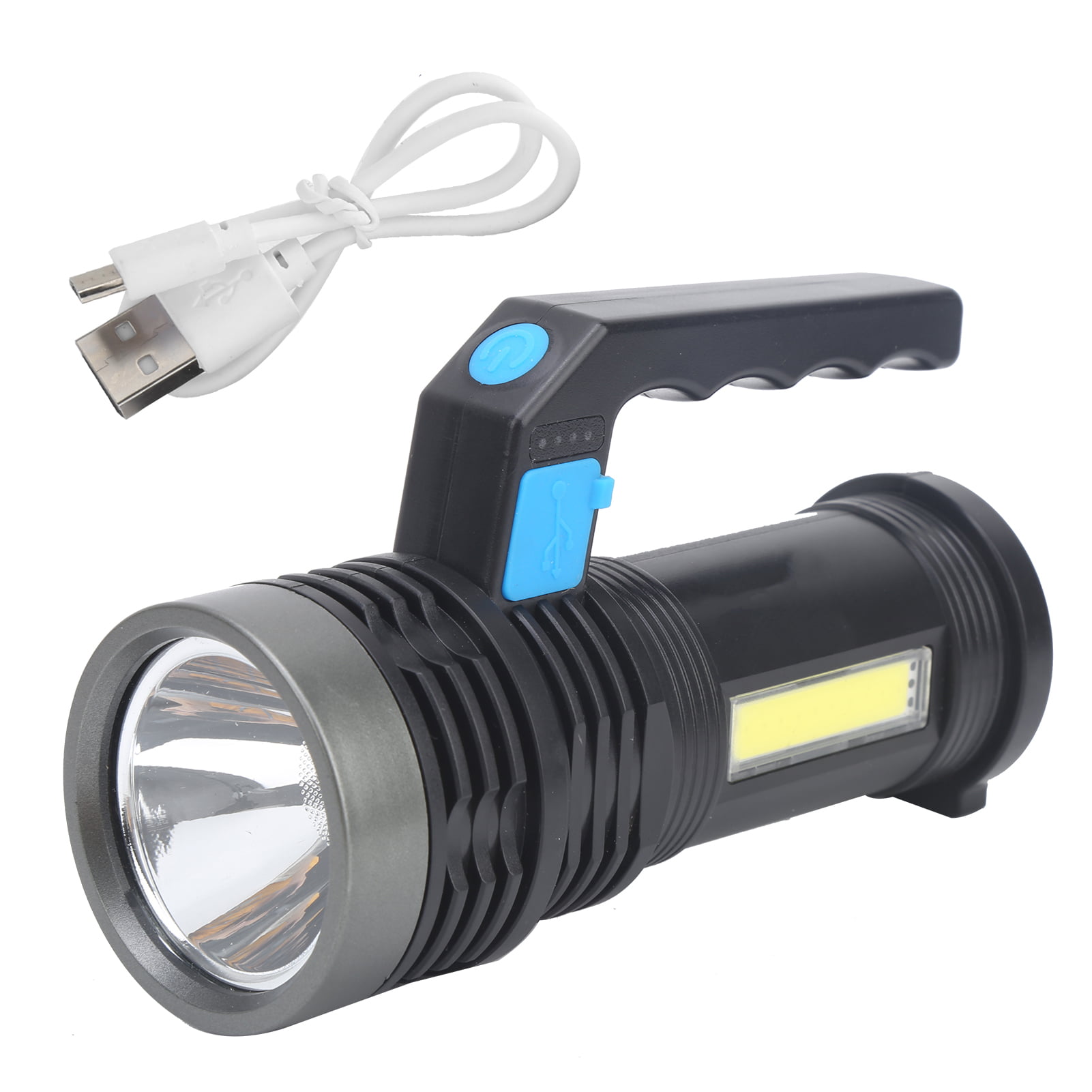 Large Rubberised Focus Beam LED Torch Home Workshop Camping Security Car 