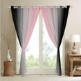 thumbnail image 4 of Pink Darkening Drapes (2 Panels, 52 x 84 Inch) Ombre Black Curtains for Bedroom Living Room for Kids Decor Gradient Style 30%-50% Blackout Curtains Abstract Window Treatments, 4 of 8