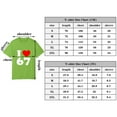thumbnail image 2 of I Love 67 Heart Print Casual Tee For Men Women Birthday Gift Party Wear L OdeJous Cotton Green, 2 of 5