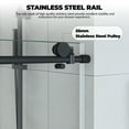 4448" W × 76" H Shower Door, Frameless Sliding Shower Door,Waterproof