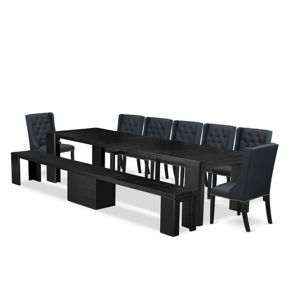 Luxe by East West Furniture 9-piece Dining Room Table Set a Rectangular Dining Table