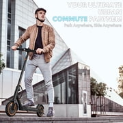 Electric Scooters for Adults&Teen, 550W Motor 19Mph Top Speed E-Scooter, 21 Miles Range, Folding w/Side Lights, UL2272 Dual Brake & App