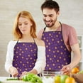 thumbnail image 5 of Purple Sun Star Swirl Pattern Apron-Garden Aprons for Women with Pockets-Cotton Linen Waterproof Kitchen Cooking Gardening Aprons Adjustable for Kitchen,Cooking,BBQ and Salon 33x27 Inch, 5 of 7