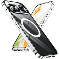 Metal Plating case for Google Pixel 9 Pro XL, Luxury Ultra Thin Compatible with Magsafe Wireless Charging Camera Lens Protection Anti-Drop Frosted Back Panel Cover for Google Pixel 9 Pro XL, Silver