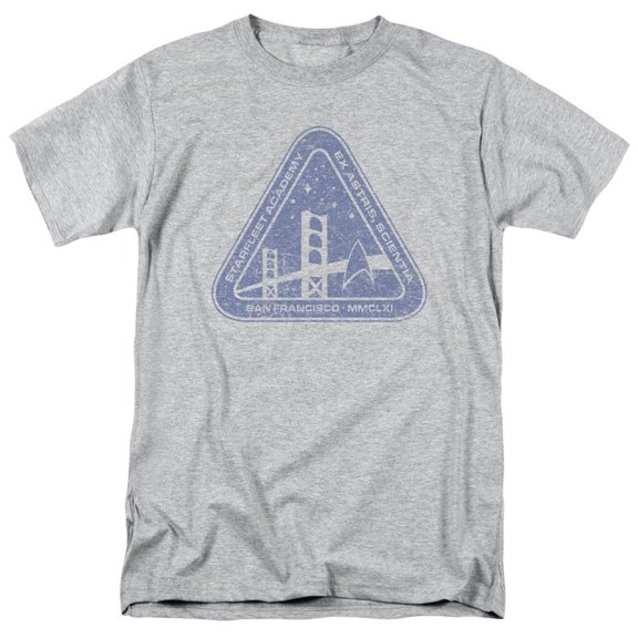 Star Trek Distressed Logo Adult 18/1 T-Shirt Athletic Heather