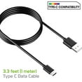 thumbnail image 3 of Cellet USB Type C Cable Compatible with AT&T Radiant Max 5G (Fast Charging Data USB-C to USB-A Cable) - (3 feet) - Black, 3 of 9