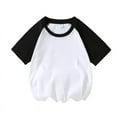 thumbnail image 4 of Linfrsh T-Shirts for Boys Girls 2025 Summer Trendy Patchwork Shirts Toddler Crew Neck Short Sleeve Tshirts Kids Soft Cotton Loose Fit Casual Tee Tops(Black,10-12 T), 4 of 7