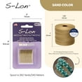 thumbnail image 5 of The Beadsmith S-Lon Nylon Micro Cord – Sand Color – TEX70, .12mm Diameter, 262 Yard Spools – For Stringing Beading Crochet, Micro-Macrame Jewelry & Kumihimo Projects, 5 of 8