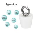 thumbnail image 4 of Uxcell Silicone Rubber Tapered Plug 22mm to 28mm Solid Bungs Stopper with Ring for Test Tubes White, 4 of 5